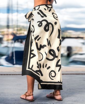Women's Ink Tide Abstract Cover-Up Sarong