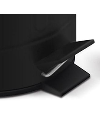 3.2 Gal./12 Liter and 0.8 Gal./3 Liter Old Time Style Round Black Color Metal Step-on Trash Can Set