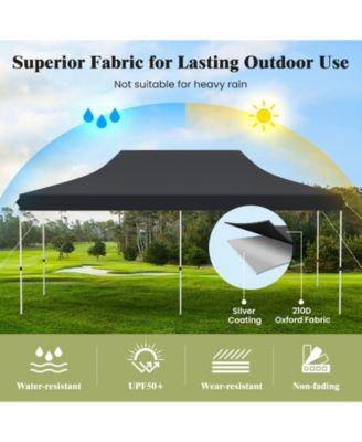 10 X 20 FT Pop up Canopy Tent Foldable Portable Outdoor Gazebo with Carry Bag