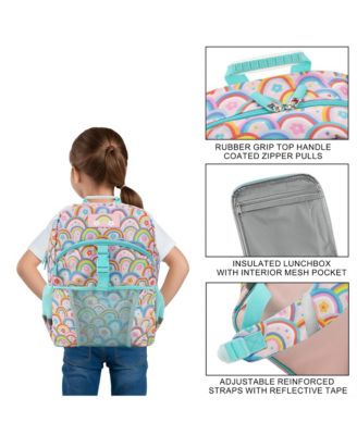 Colorful Rainbow Collage 2-Piece 16" Backpack & Lunch Kit Set
