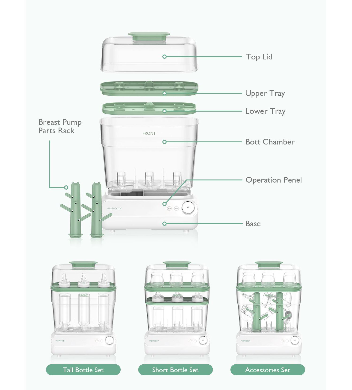 3 Layers Large Bottle Sterilizer and Dryer