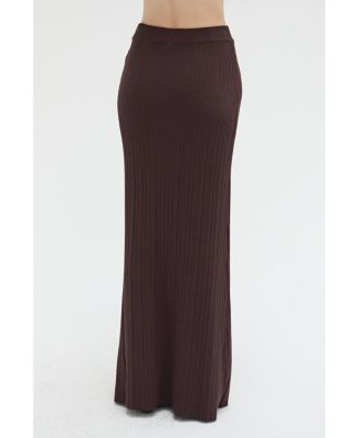 Women's Jessie Ribbed Knit Maxi Skirt
