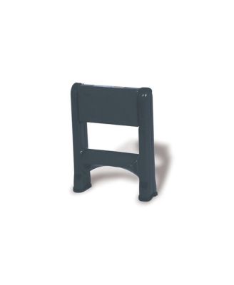 2 Step Slip Resistant Folding Plastic Stepstool with Foot Pads, Grey