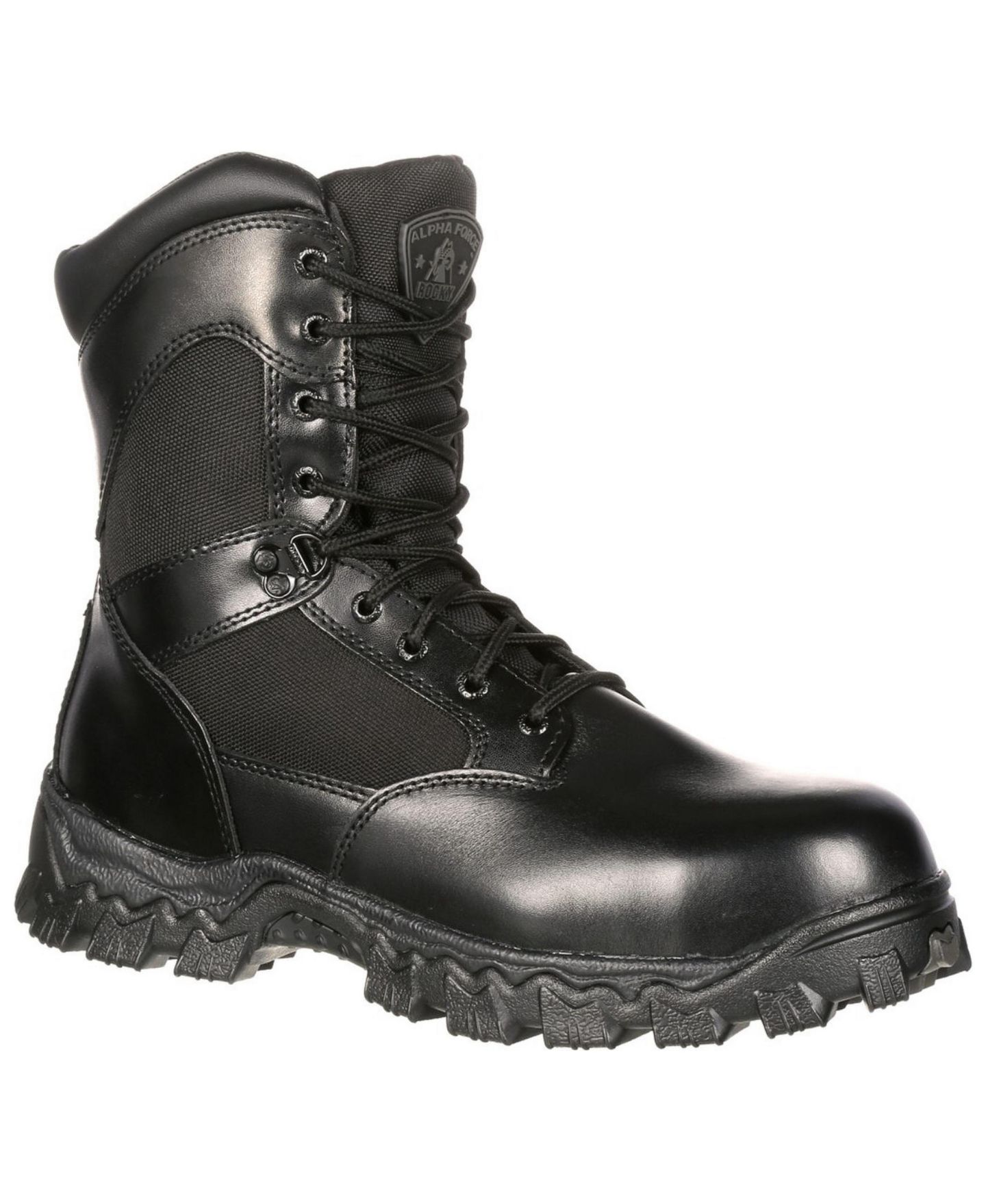 Мужские ботинки ROCKY Alpha Force Zipper Waterproof Public Service, цвет: Чёрный — фото 1