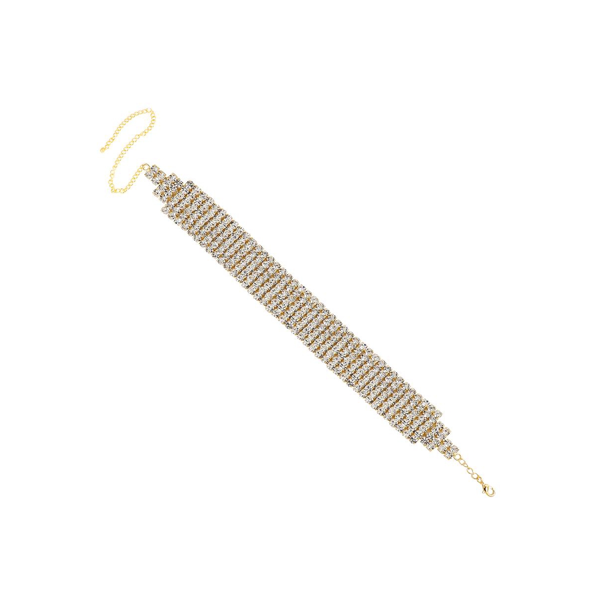 Crystal Choker Necklace - Silver