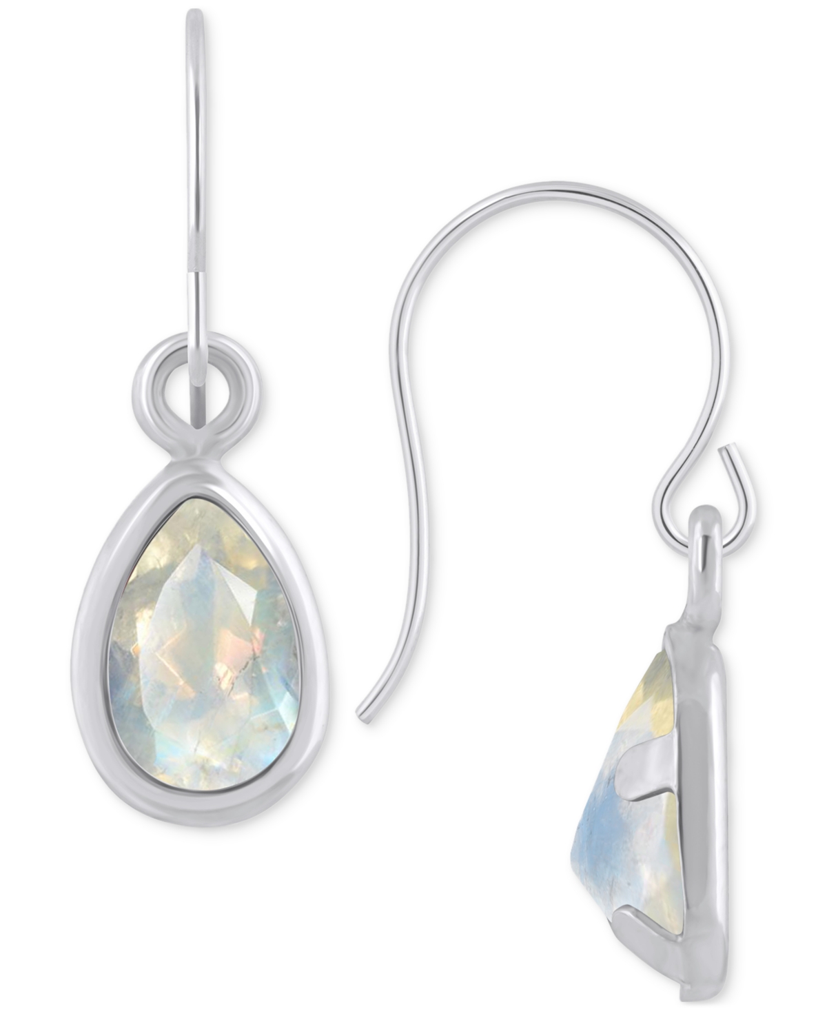 Macy's Amethyst Pear Bezel Drop Earrings (3/4 Ct. T.w) In 10k Gold (also In Additional Gemstones) In Multi