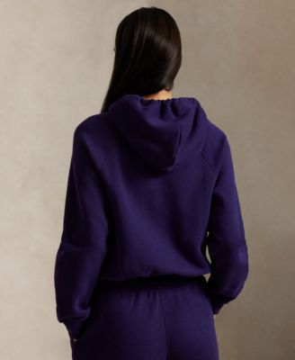 Women's Shrunken Fit Fleece Hoodie Sweatshirt