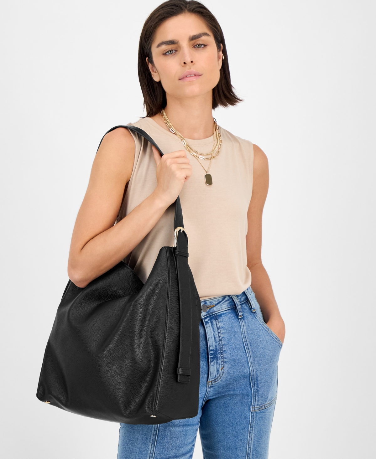 On 34th Somynn Large Tote, Exclusively At Macy's In Black