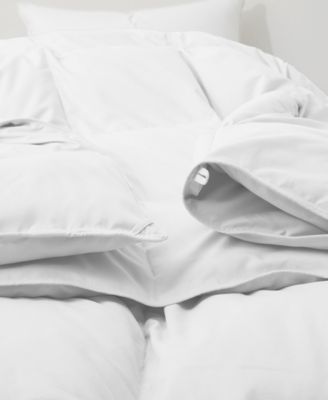 Lightweight White Goose Feather and Down Comforter, Full/Queen