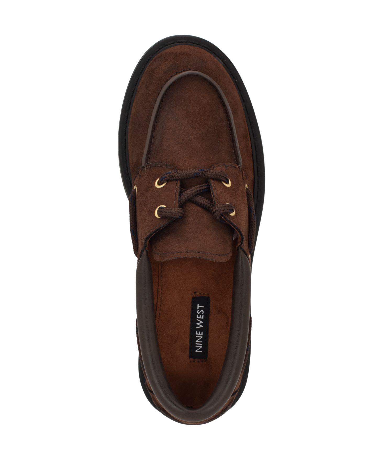 Женские туфли Nine West Kerisa Lace-Up Chunky Lug Sole, цвет: Тёмный коричневый — фото 4