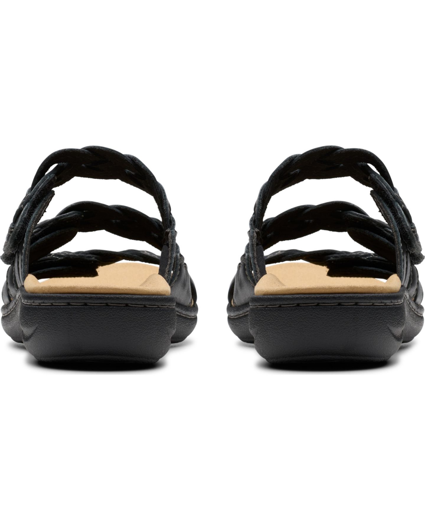 Женские сандалии Clarks Collection Laurieann Rio Slip-On Flat, цвет: Чёрный кожаный — фото 6