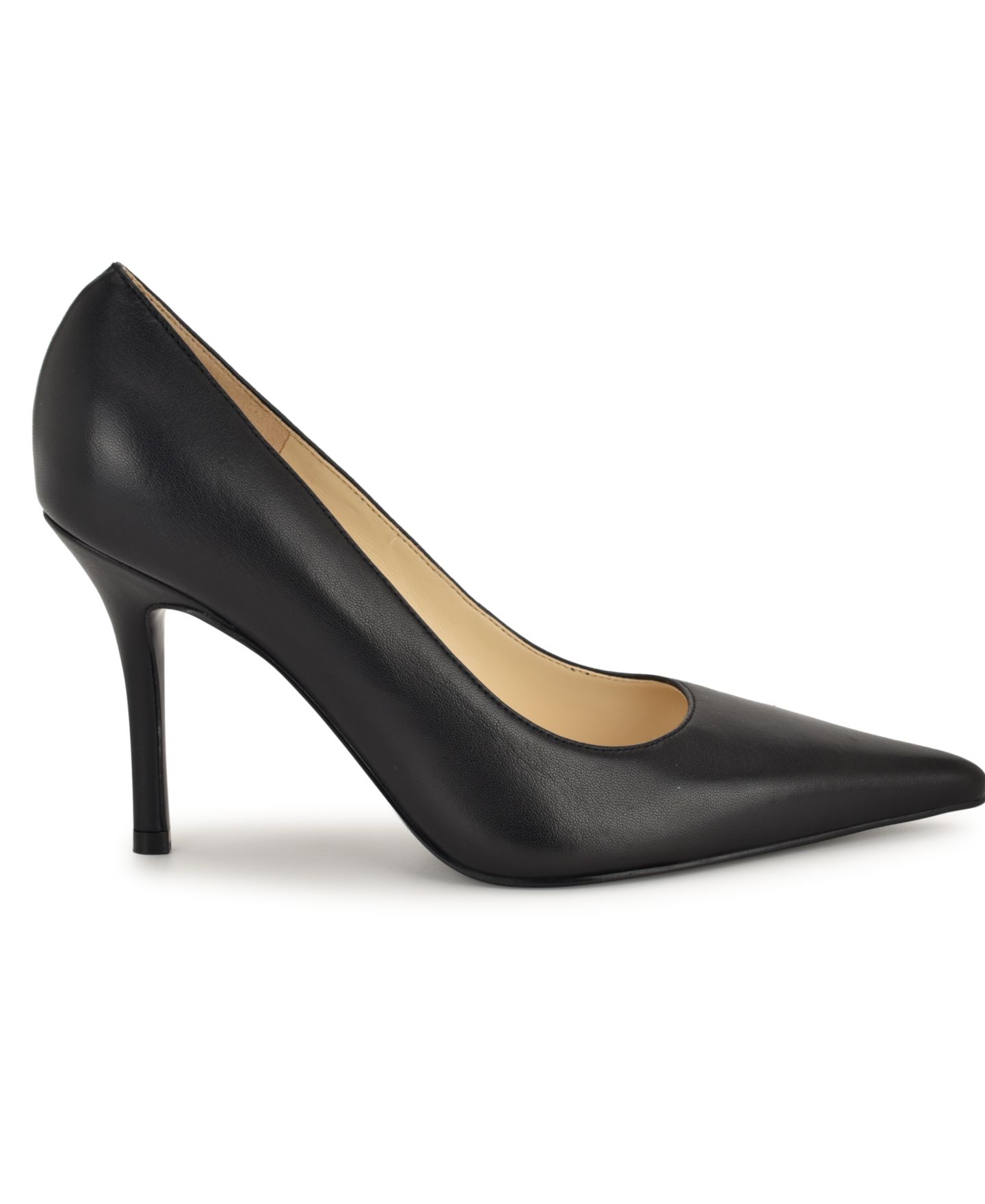 Женские туфли Nine West Gemmha Slip-On Stiletto Pumps, цвет: Чёрный кожаный — фото 2