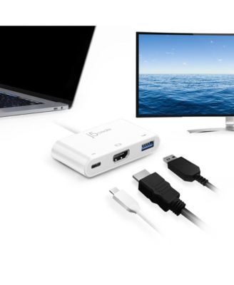 JCA379 USB Type-C to HDMI & USB 3.0 with Power Delivery