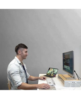 JCT425 Multi Function Monitor Stand with USB Type-C 4K & USB 6-Port HUB with Power Delivery