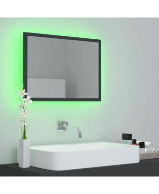 Mirror Grey Engineered wood, acrylic 23.6x3.3x14.6 in