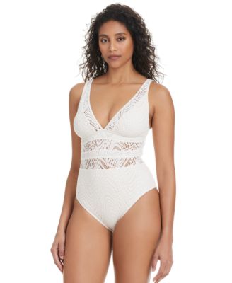 Bar III - Women's Goddess Crochet One-Piece Swimsuit, Exclusively at Macy's