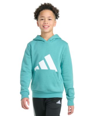 adidas - Big Boys Long-Sleeve Essential Big Logo Fleece Pullover Hoodie
