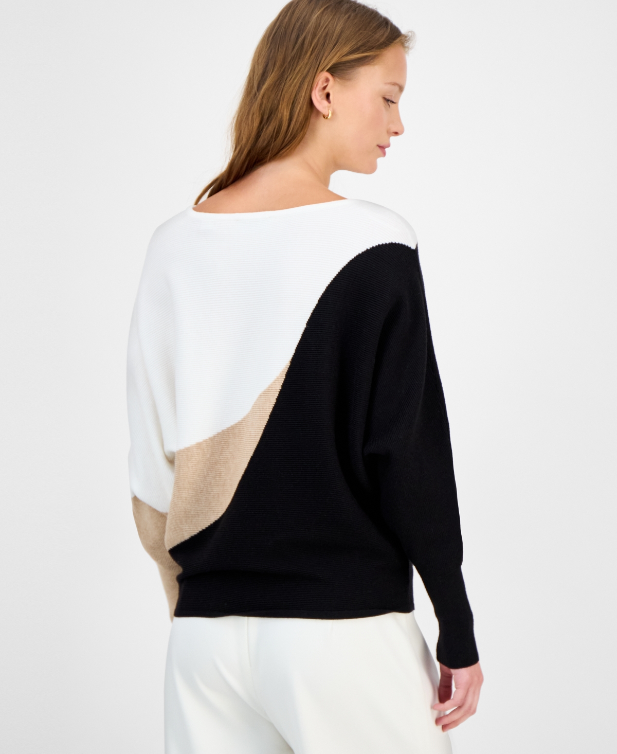 T Tahari Women's Colorblocked Crewneck Sweater In Multi