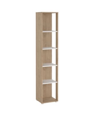80.59" High 5 Shelf Narrow Bookcase