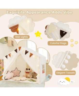 Large Toddler Playhouse Tent with Door Curtains Windows
