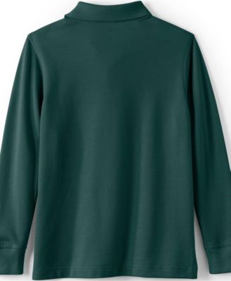 Girls Long Sleeve Mesh Polo Shirt