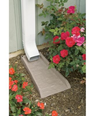 SB24 Decorative Rain Gutter Downspout Garden Splash Block, Light Taupe