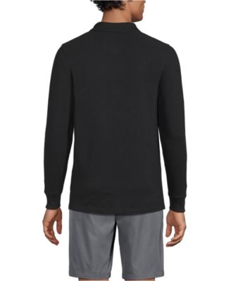 Мужская школьная форма Lands' End, сетчатая рубашка поло с длинным рукавом