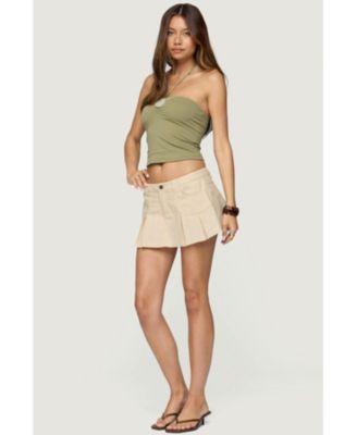 Women's Klay Linen Look Pleated Mini Skort