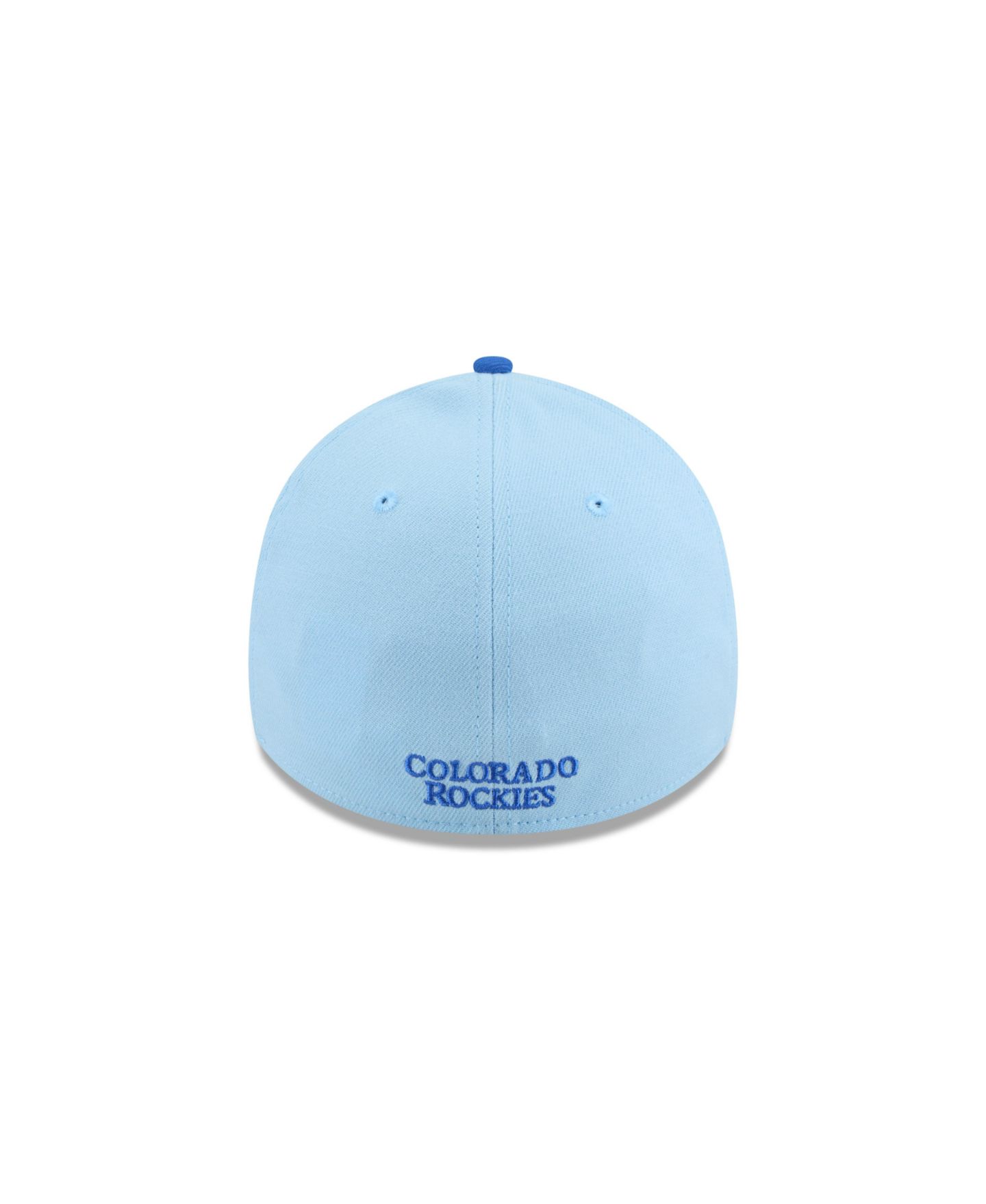 Мужская кепка New Era Light Blue/Blue Colorado Rockies 2025 Fourth of July 39THIRTY Flex Hat — фото 3