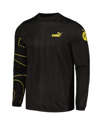 Мужская черная футболка Puma от Borussia Dortmund с надписью FTBL Футболка с длинным рукавом