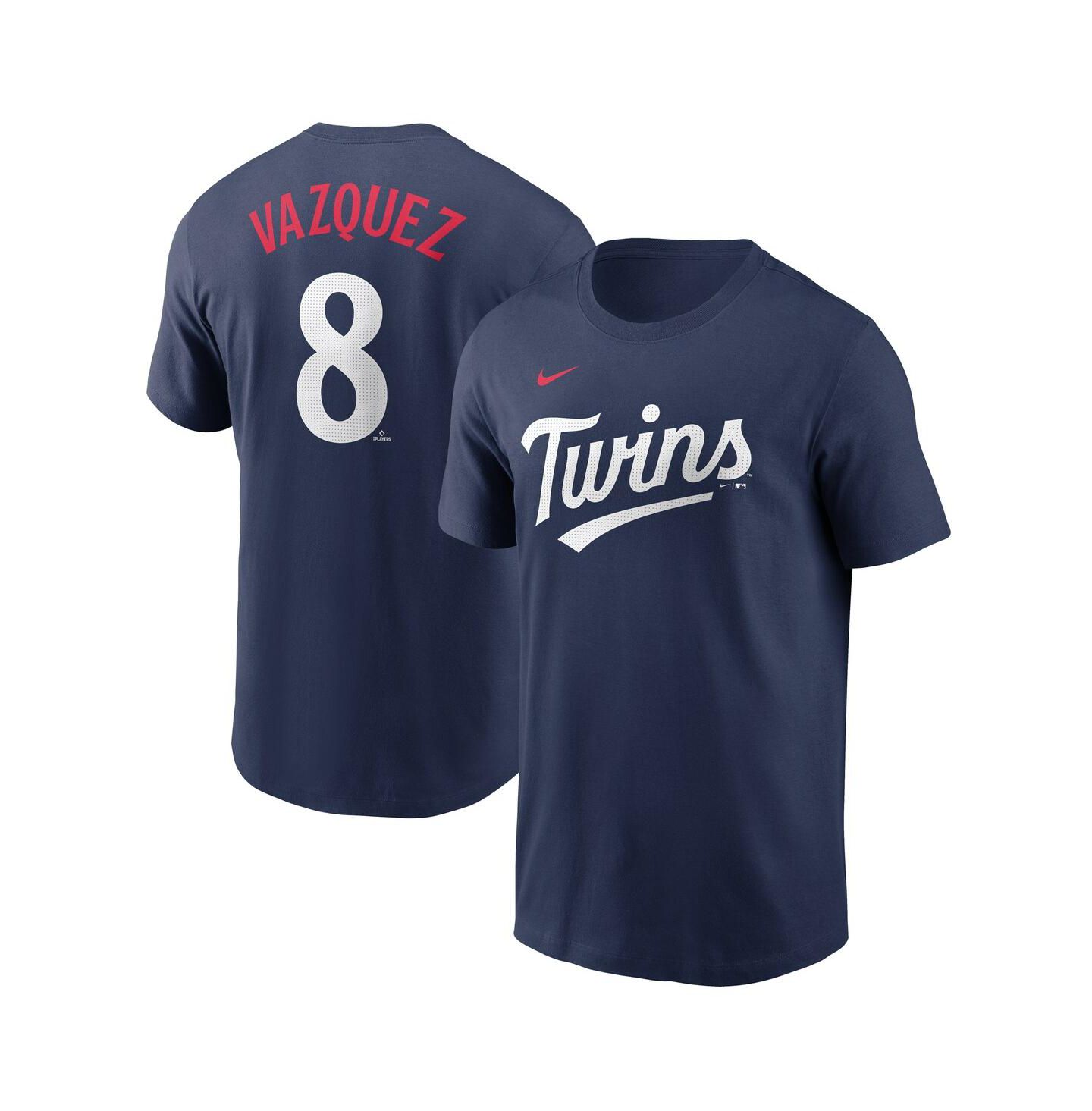 Мужская футболка Nike Christian Vazquez Navy Minnesota Twins Fuse Name & Number — фото 1