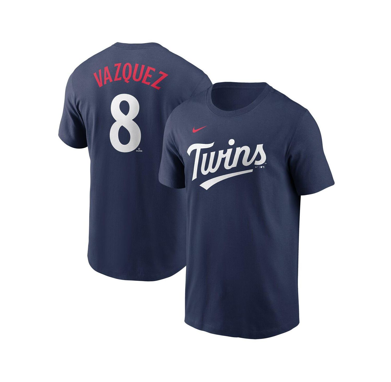 Men's Christian Vazquez Navy Minnesota Twins Fuse Name & Number T-Shirt