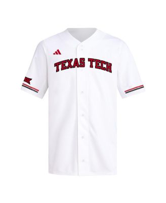 Мужская белая бейсбольная майка Texas Tech Red Raiders Adidas Red Raiders Replica