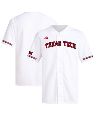 adidas - Men's White Texas Tech Red Raiders Replica Baseball Jersey