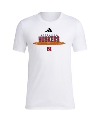 Men's White Nebraska Huskers Softball Pitcher's Circle T-Shirt