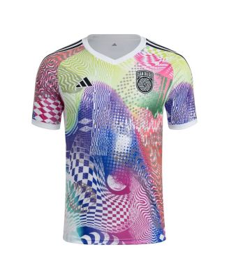 Мужская белая предматчевая майка Adidas San Diego FC 2025 Pride
