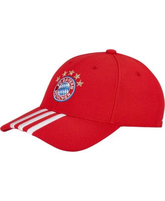 adidas - Men's and Women's Red Bayern Munich 3-Stripe Dad Adjustable Hat