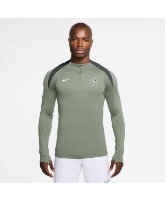 Nike - Men's Green Chelsea 2025/26 Strike Drill Raglan Quarter-Zip Long Sleeve&nbsp;Sweatshirt