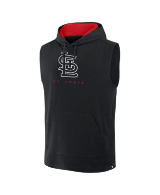 Men's Black St. Louis Cardinals Fire Speed Sleeveless Pullover Hoodie