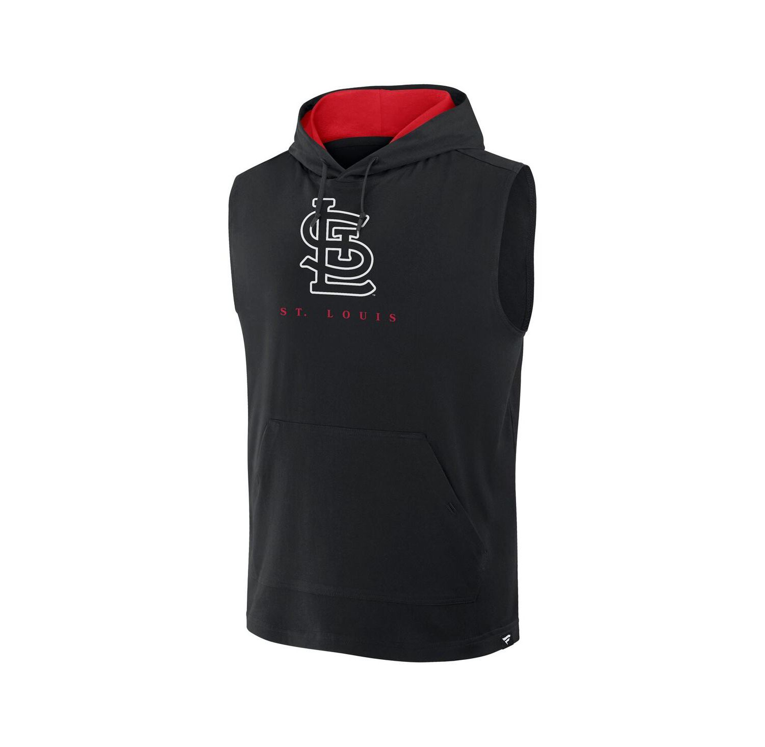 Men's Black St. Louis Cardinals Fire Speed Sleeveless Pullover Hoodie