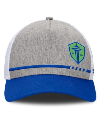 Мужская шляпа дальнобойщика Fanatics Heather Grey Seattle Sounders FC с низким блоком, регулируемая по высоте