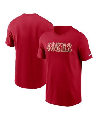 Nike - Men's Scarlet San Francisco 49ers Primetime Wordmark Essential T-Shirt