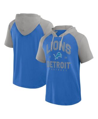 Logo Athletic - Men's Blue Detroit Lions Prime Hoodie T-Shirt