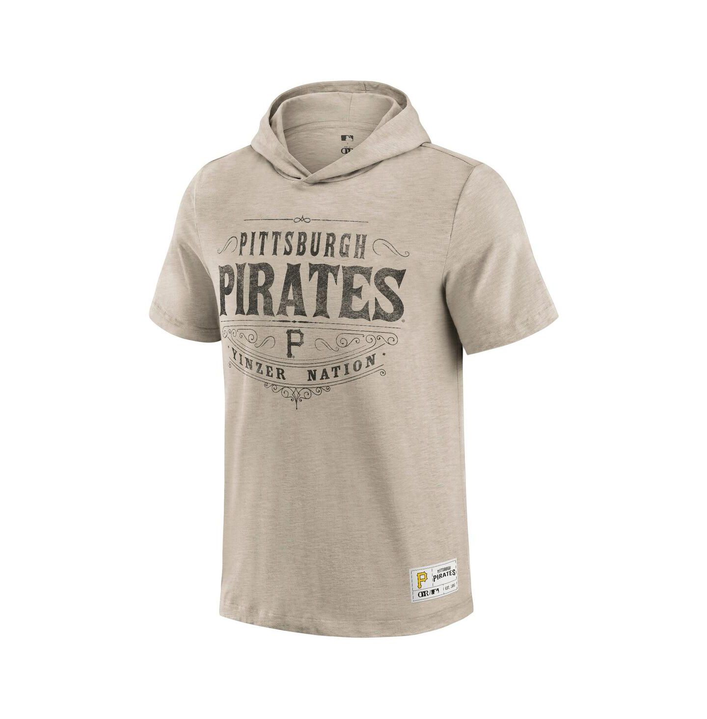 Мужская футболка Fanatics Darius Rucker Collection by Tan Pittsburgh Pirates Hooded — фото 2