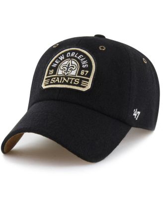 '47 Brand - Stoney Clover Lane x  Men's and Women's Black New Orleans Saints Field Goal Clean Up Adjustable Hat