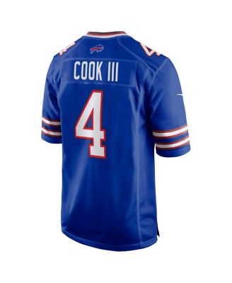 Men's James Cook III Royal Buffalo Bills Team Game Jersey