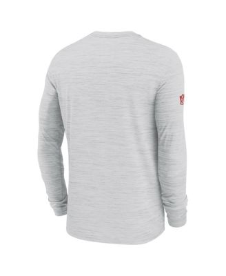 Men's Ash Kansas City Chiefs Sideline Velocity Performance Long Sleeve T-Shirt