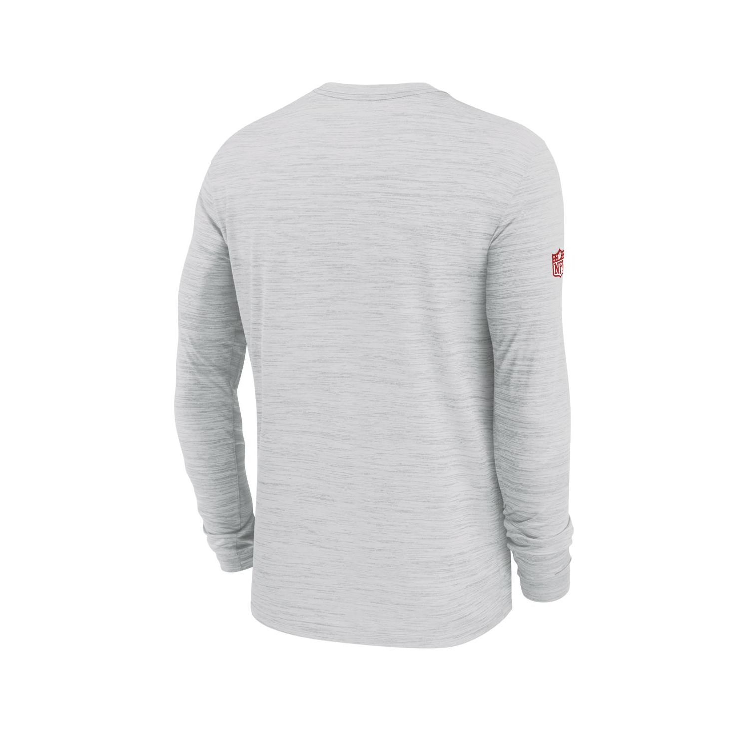 Men's Ash Kansas City Chiefs Sideline Velocity Performance Long Sleeve T-Shirt