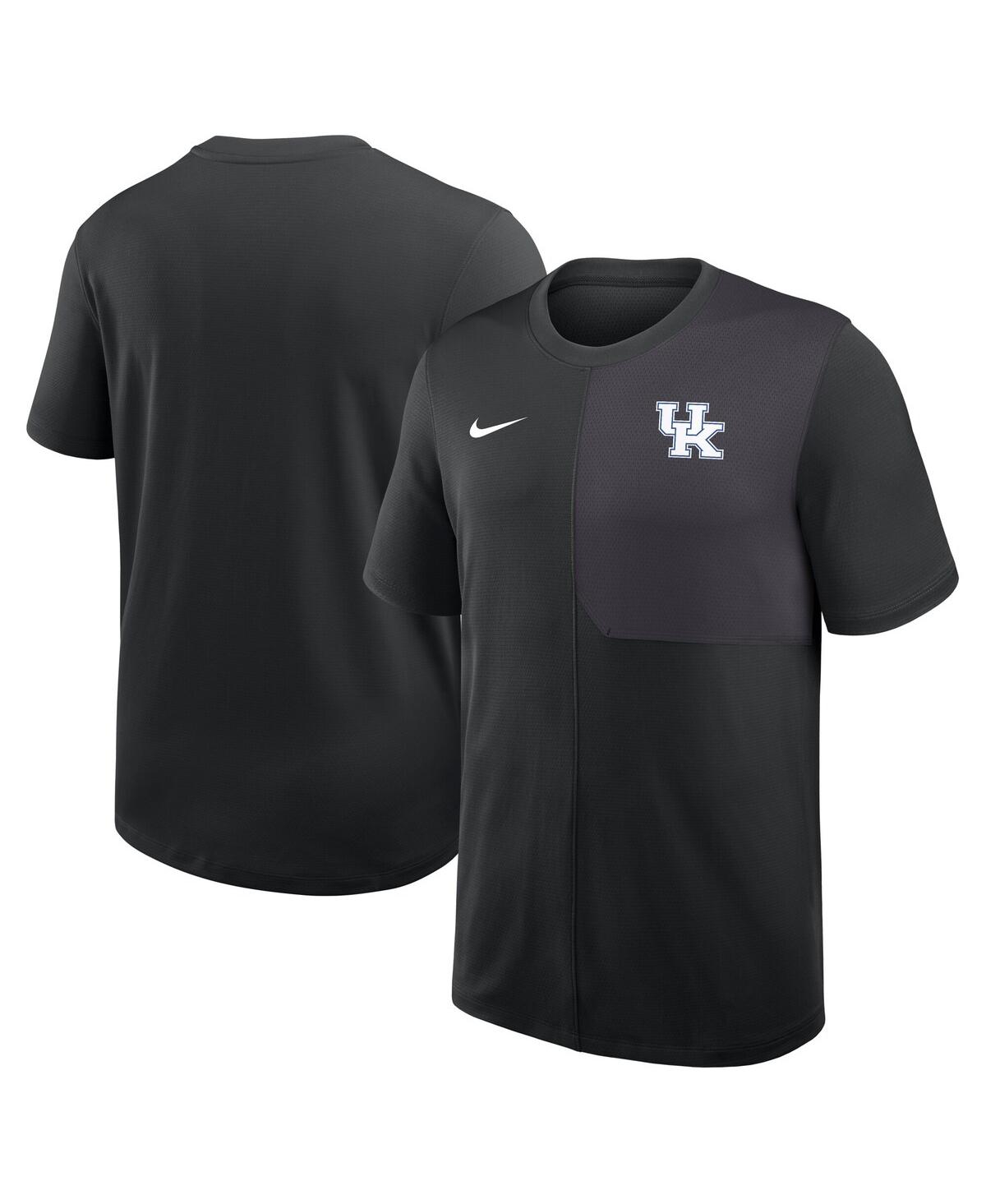 Men's Black Kentucky Wildcats 2025 Sideline Uv Performance Coach T-Shirt - Black