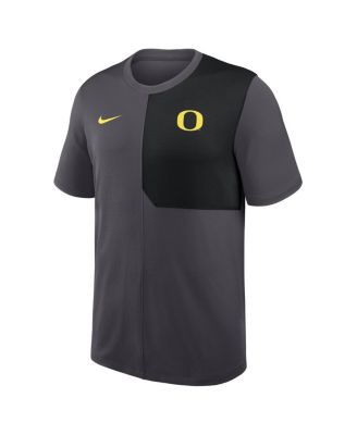 Men's Anthracite Oregon Ducks 2025 Sideline UV Performance Coach T-Shirt